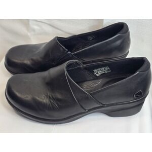 Keen Mora 1013777 Black Size 7.5 EU 38 Leather SlipOn Service Clog Women Medical